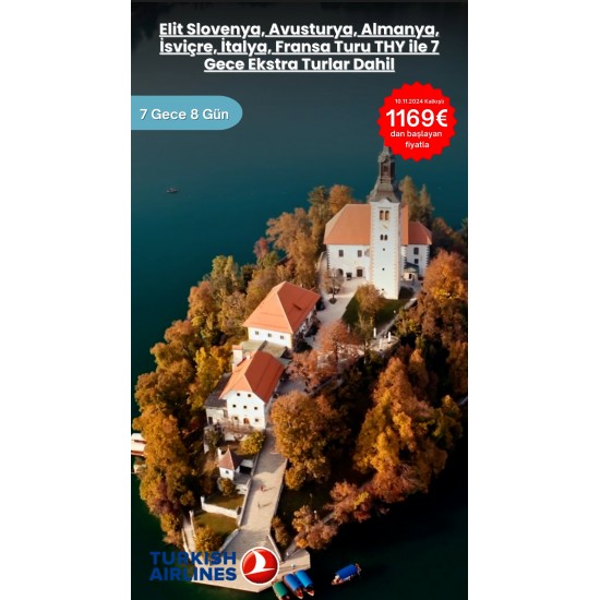 Elit Paris Turu THY İle 3 Gece Ekstra Turlar Dahil